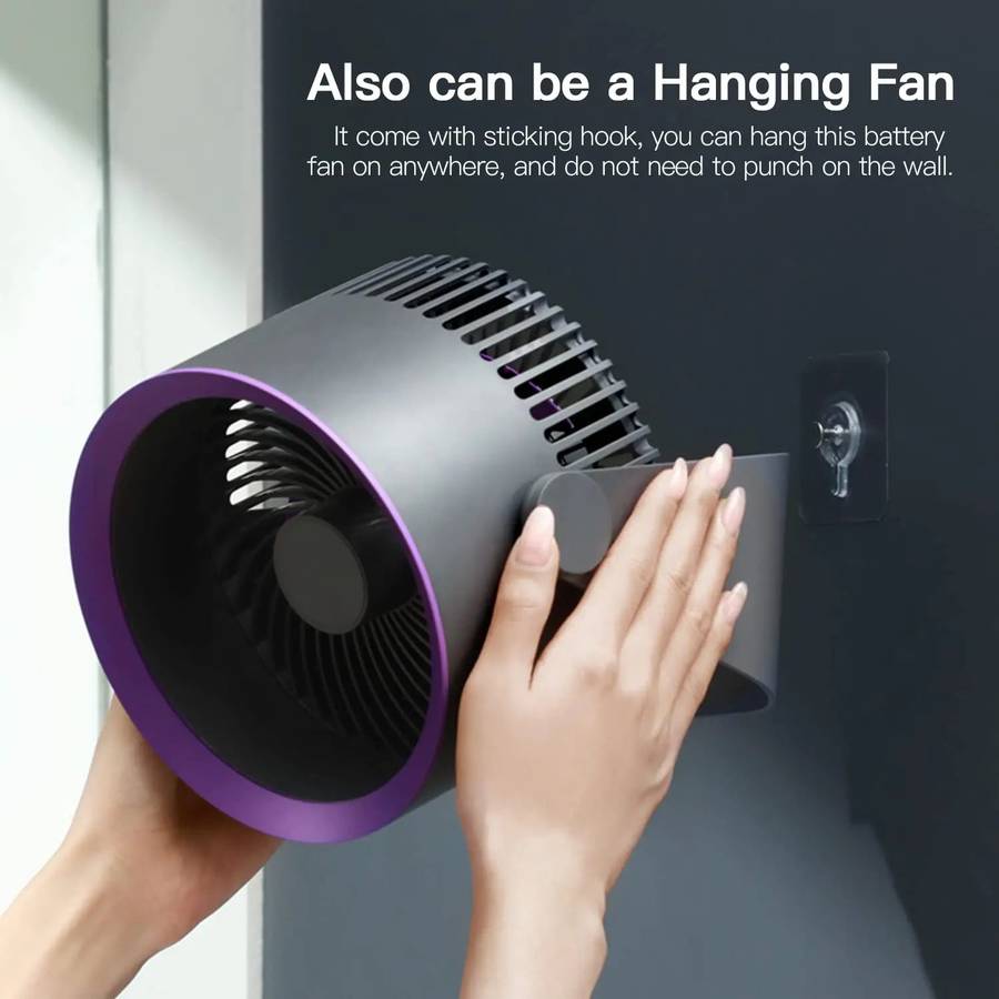 Rechargeable Portable Desktop Fan Ventilator/Grey