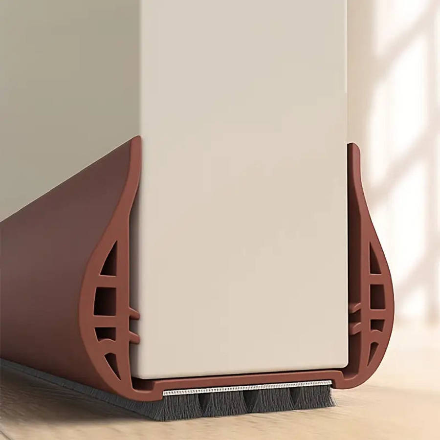 PVC Door Draft Gap Blocker - Black