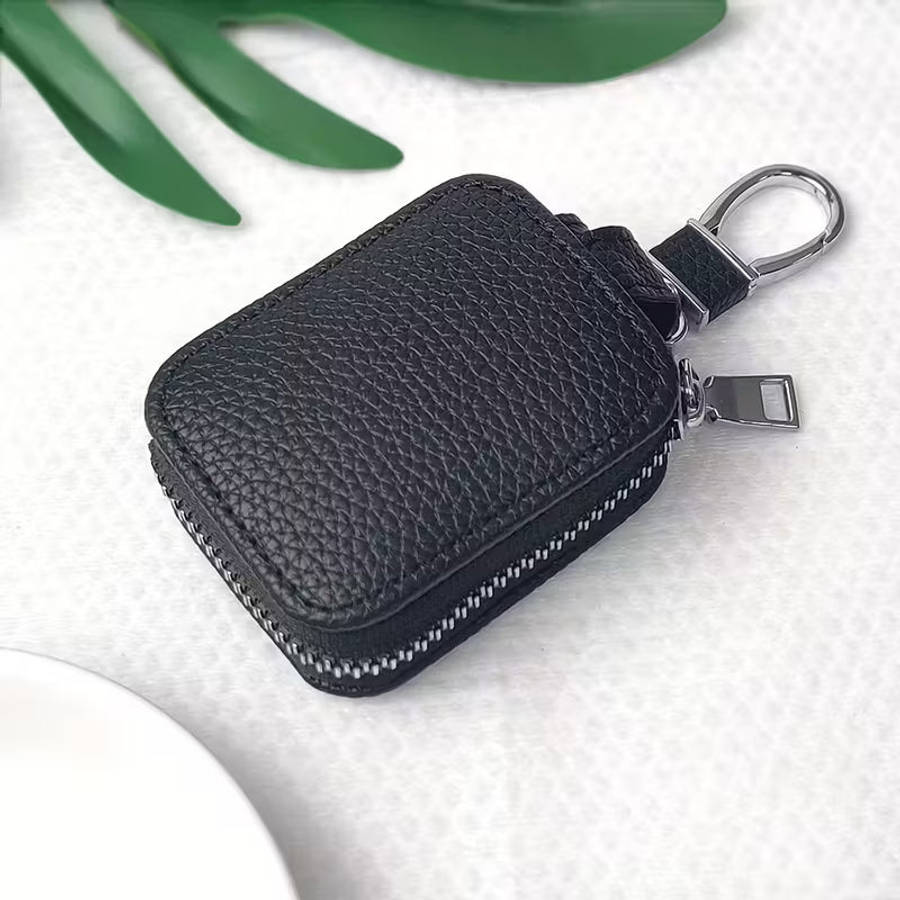 Faux Leather Mini Keychain Pouch & Earbuds Case