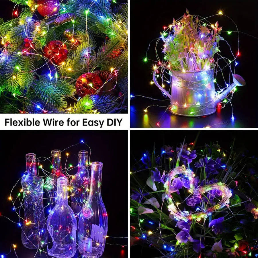 GlowLine 100-LED USB String Light  10m, 8 Modes, Remote-Controlled - Multicolor