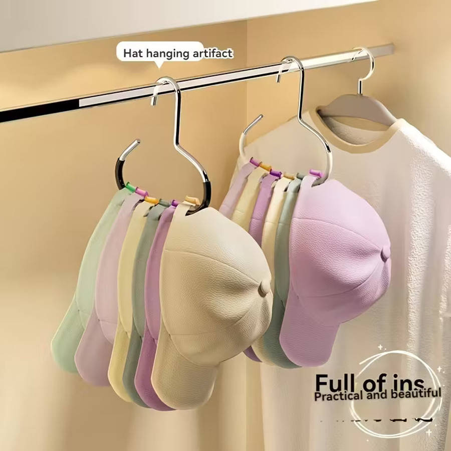 Black Metal Hanger - Cap, Scarf Tie Hangers - 5 pack