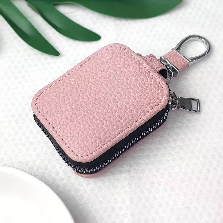 Faux Leather Mini Keychain Pouch & Earbuds Case