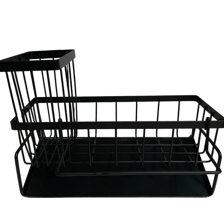 Stainless Steel Soap and Scrubber Holder with Full Length Spout