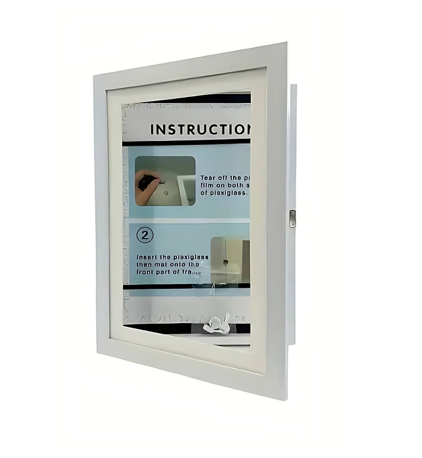 Front Opening Wooden Art Display Frame-White