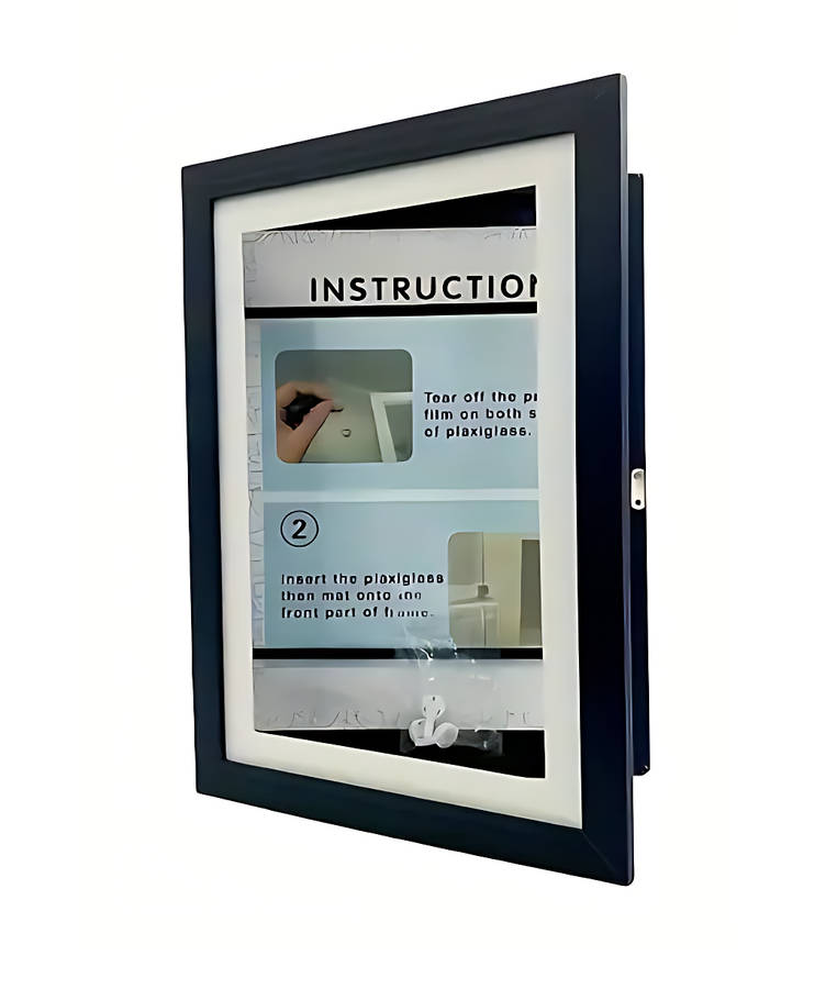 Front Opening Wooden Art Display Frame-White