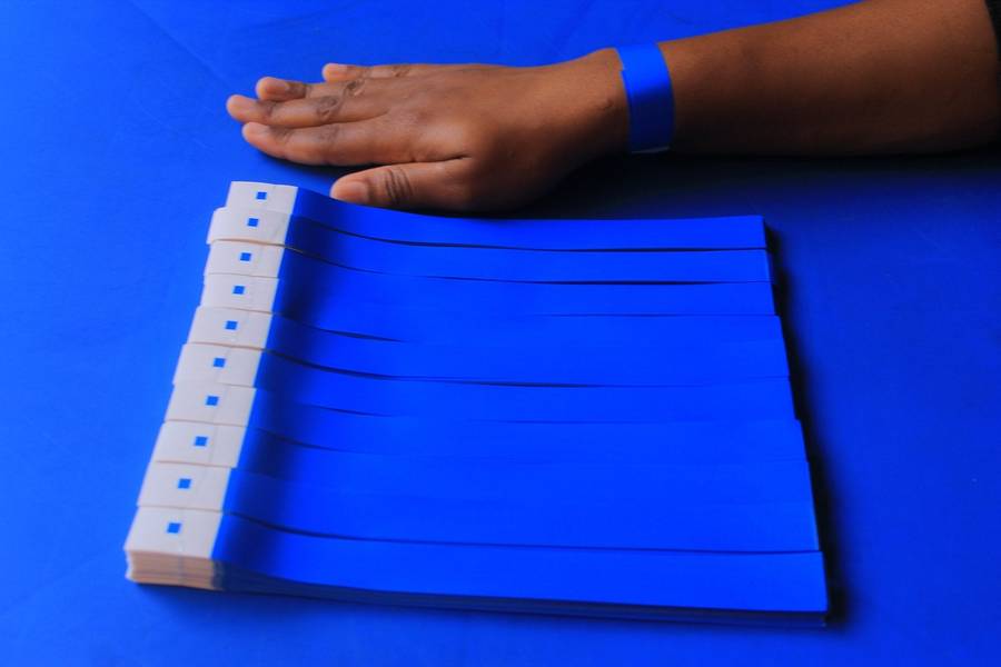 Synthetic Paper Wristbands for Events  (Plain)