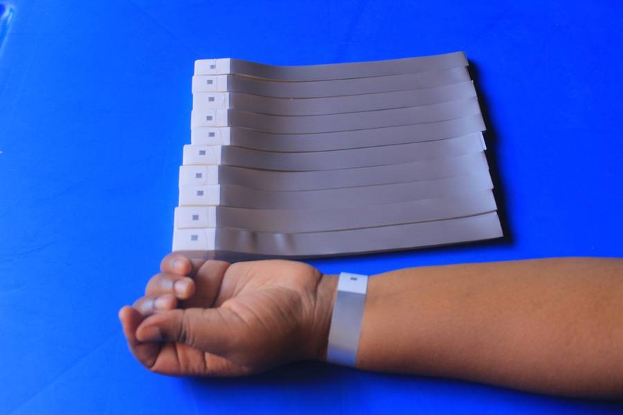 Synthetic Paper Wristbands for Events  (Plain)