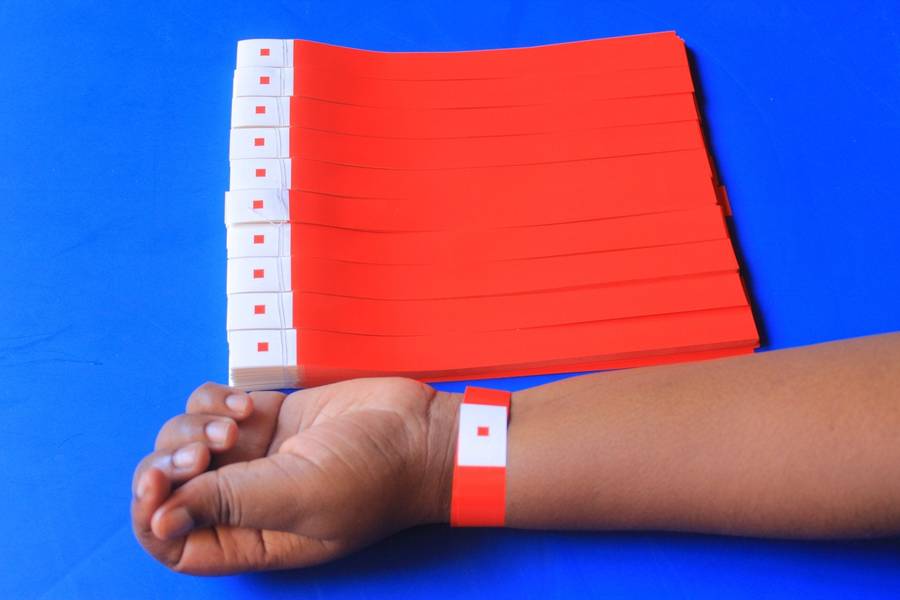 Synthetic Paper Wristbands for Events  (Plain)