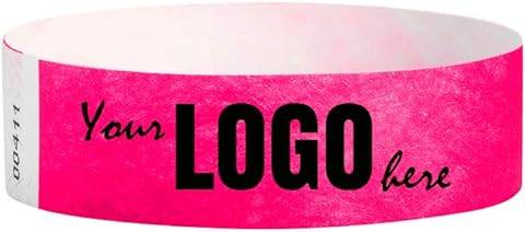 Tyvek Wristbands for Events Printed (Custom Branded) in Black