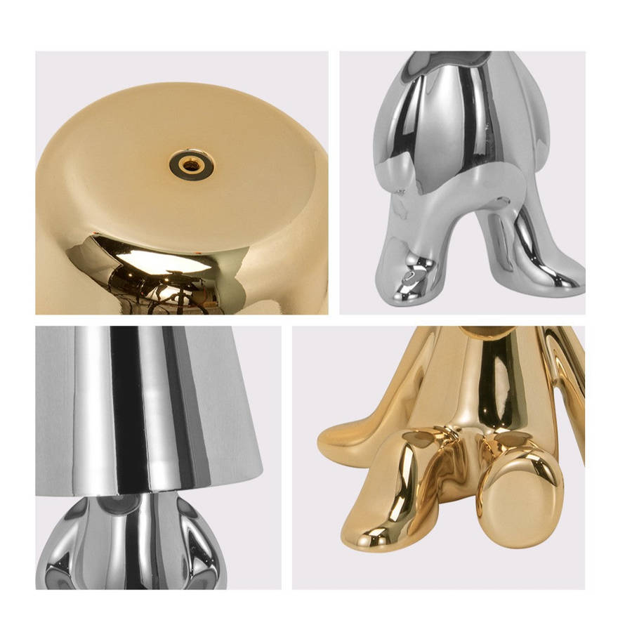 Little Golden Man Decorative Table Lamp | Rechargeable Touch Night Light