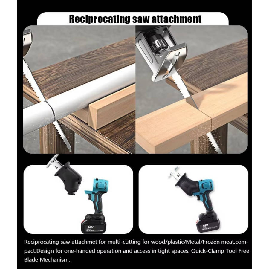 15-in-1 Cordless Multi-Head Power Tool Attachment with 2 48V Batteries