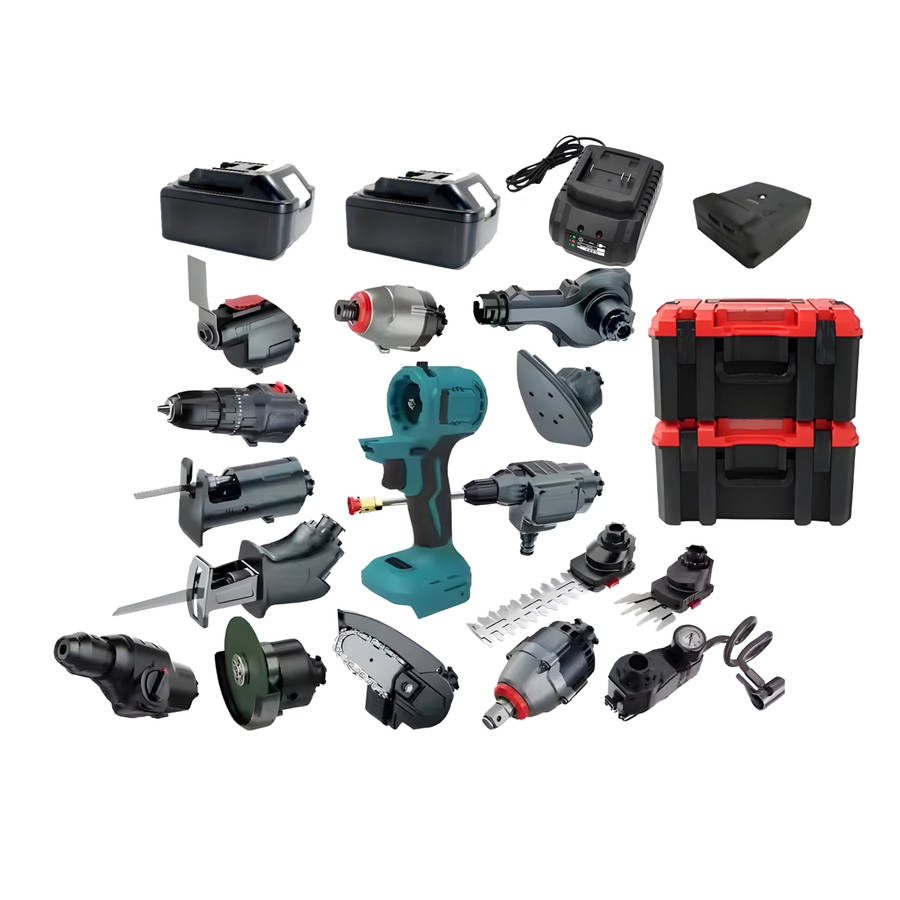 15-in-1 Cordless Multi-Head Power Tool Attachment with 2 48V Batteries