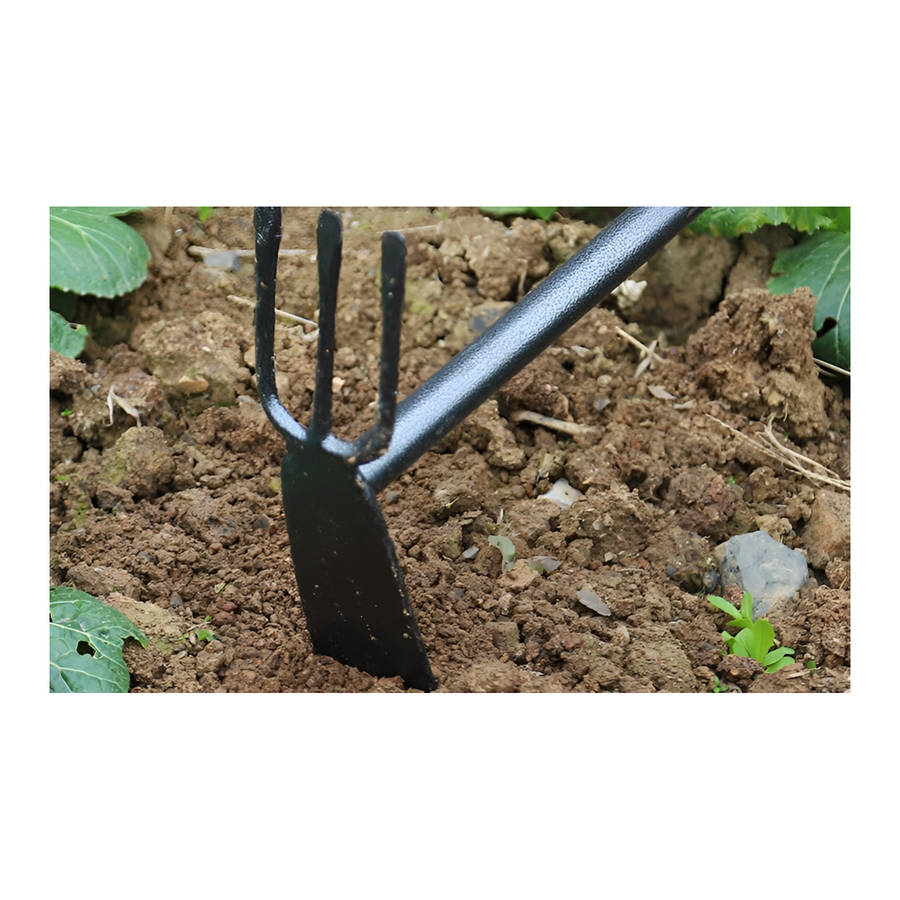 99.2cm 99.2cm Adjustable Telescopic Hoe and Fork Tiller with Dual Heads
