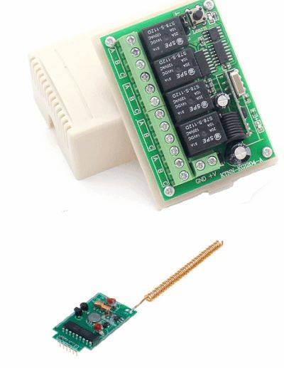 4CH Transmitter Module Long Range Remote Control 300-4000m + DC12V 4CH Relay Receiver