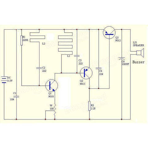 Simple Metal Detector DIY Kit diagram