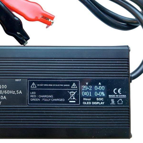 29.2V 10A LiFePO4 Lithium Battery Charger