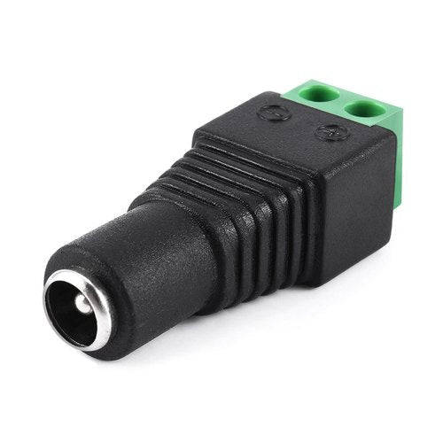 Female connector with screw terminals