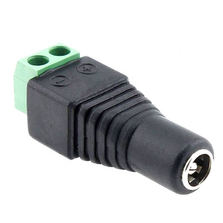 Female connector with screw terminals