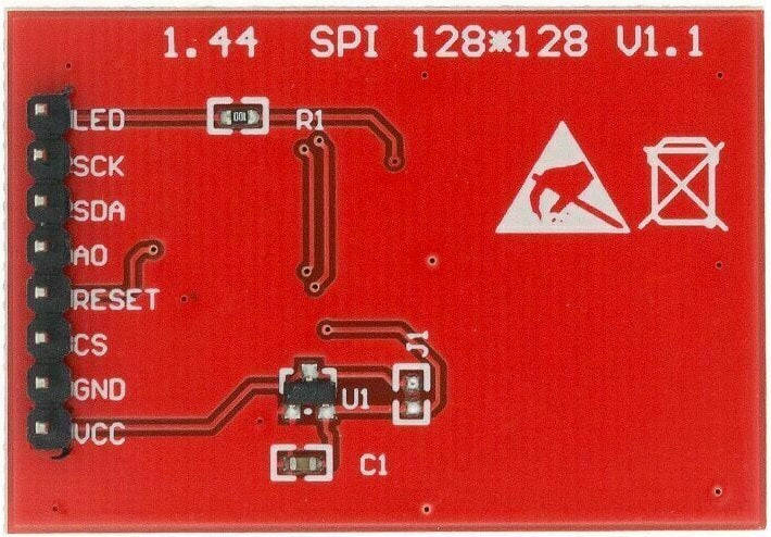1.44-inch Serial 128*128 SPI Color TFT LCD Module