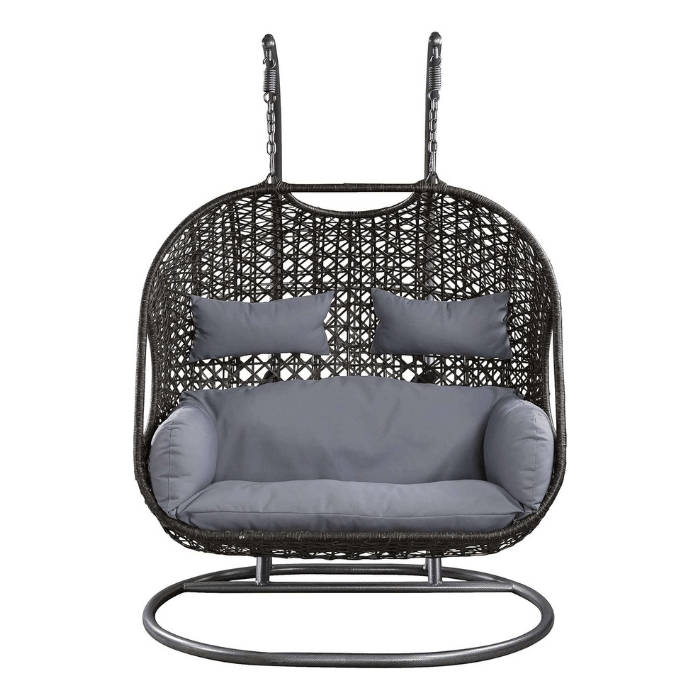 DHHU Double Swing Egg Chair Set (ONLY BROWN COLOR AVAILABLE)