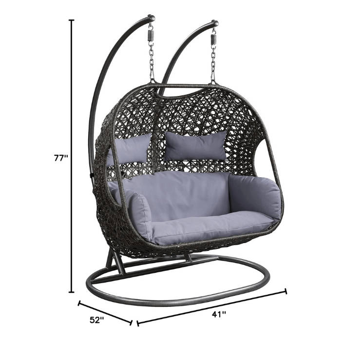 DHHU Double Swing Egg Chair Set (ONLY BROWN COLOR AVAILABLE)