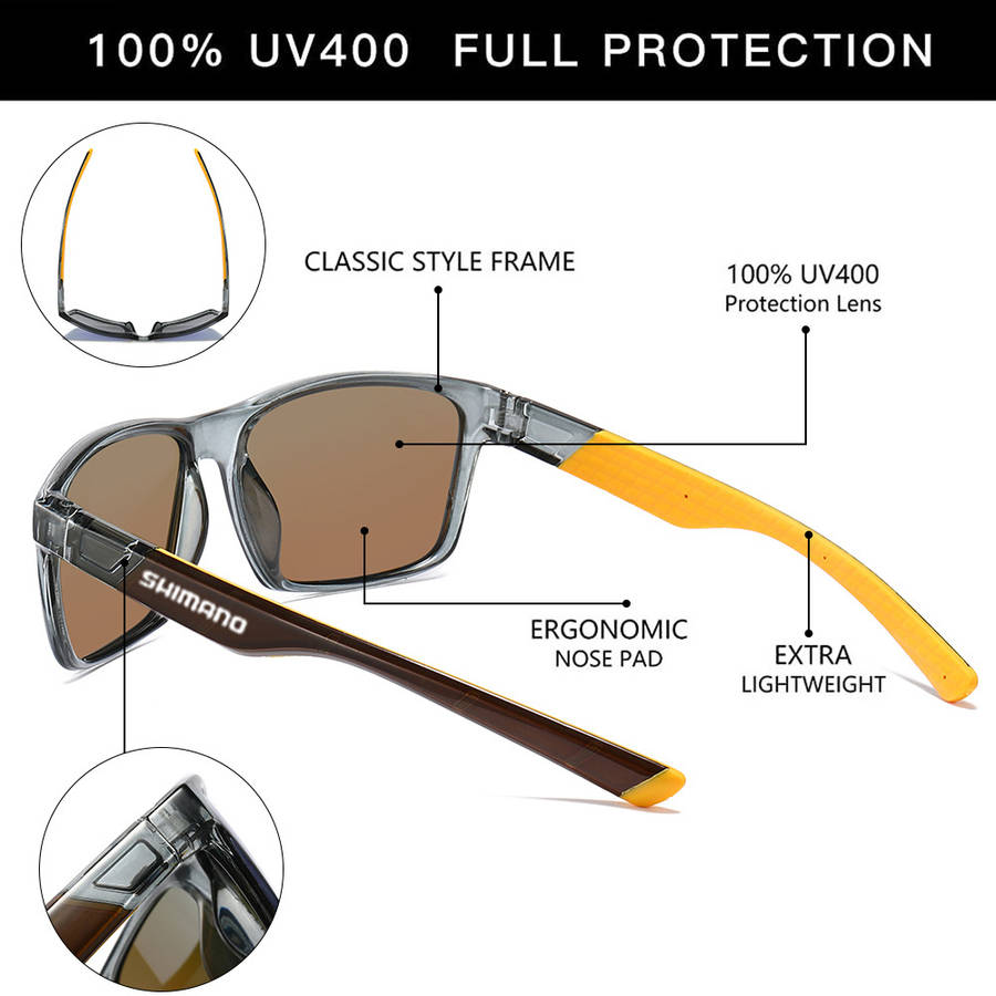 SHIMANO Polarized Fishing Sunglasses Red