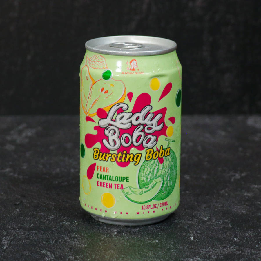 Lady Boba Bursting Boba Pear Cantalope & Green Tea 320ml