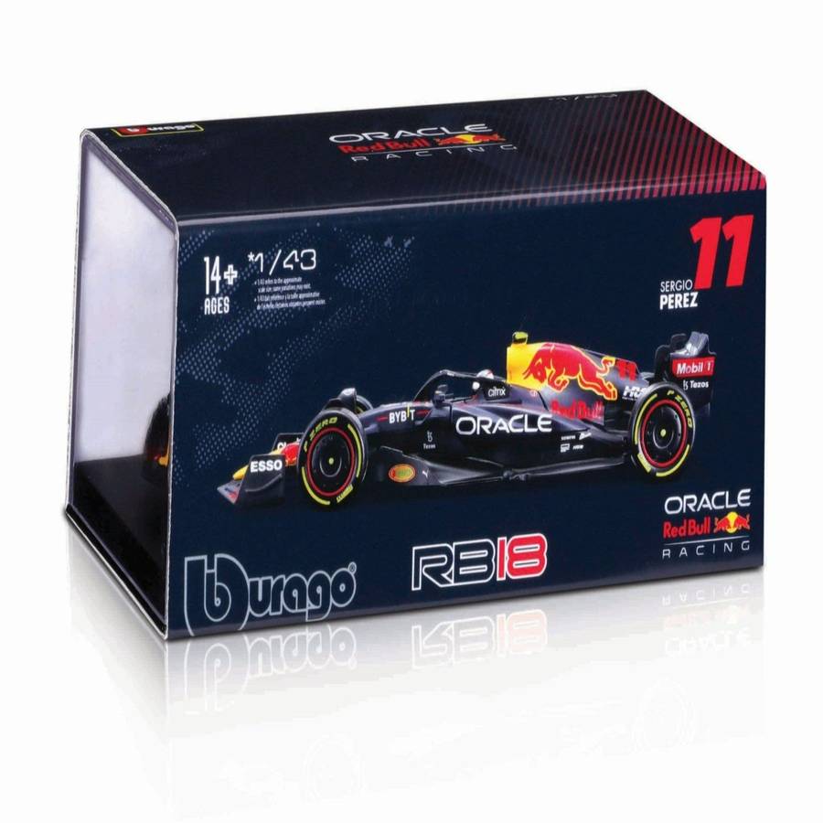 #1 Max Verstappen 1/43 RED BULL F1 RB18 2022 WITH HELMET - COLLECTORS HARD CASE Bburago