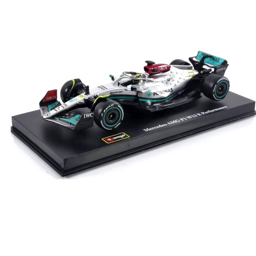 1/43 MERCEDES AMG F1 W13 2022 WITH HELMET - COLLECTORS HARD CASE LEWIS HAMILTON