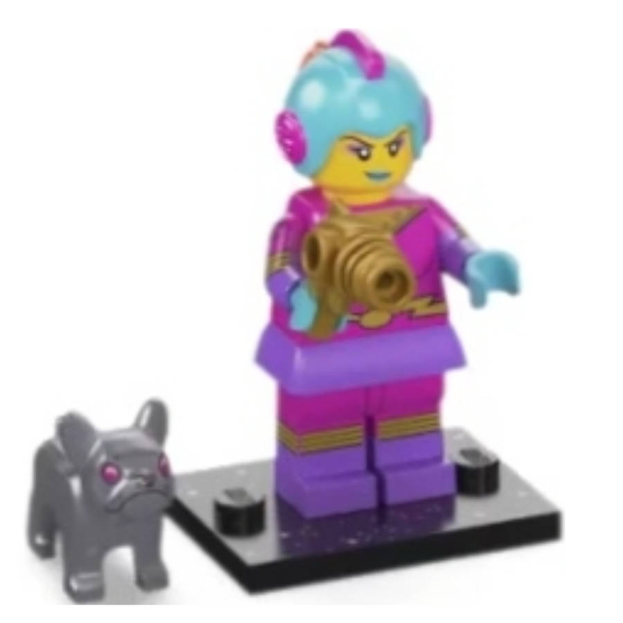 Retro Space Heroine, Series 26 (Complete Set with Stand and Accessories) Lego minifigure