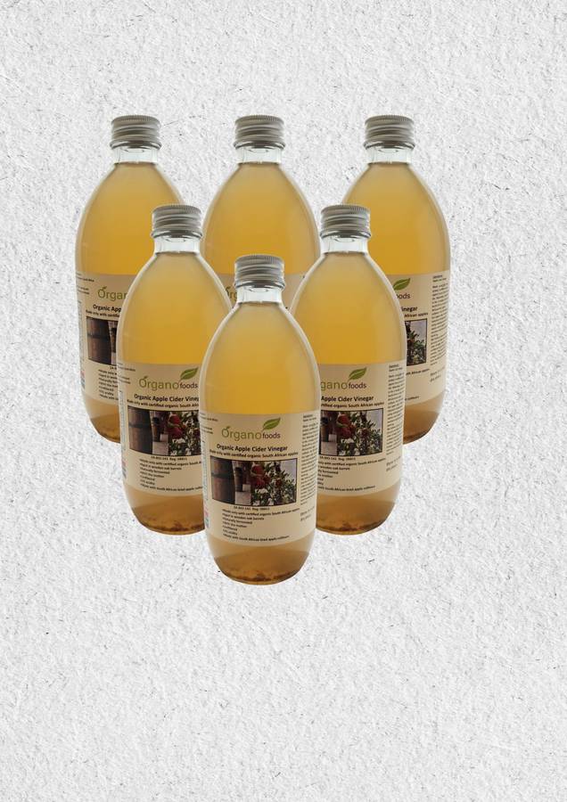 Organic Apple cider vinegar 6 x 500ml unfiltered with the mother