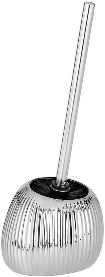 Wenko Toilet Brush Polaris Range Silver Riff Ceramic
