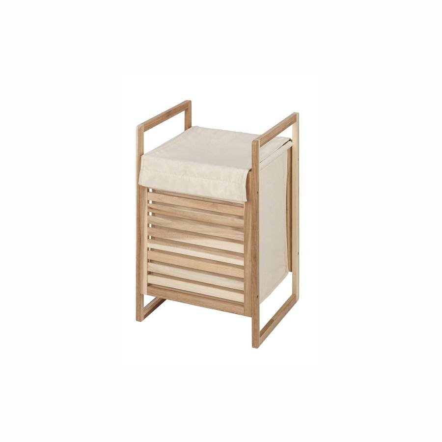 Wenko Laundry Basket Acina Acacia Wood