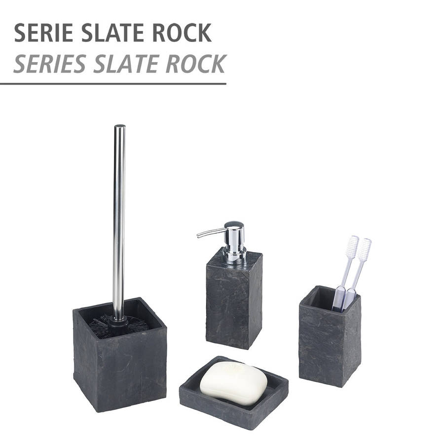Wenko Soap Dispenser Slate Rock Range Polyresin Anthracite