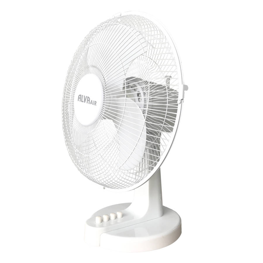 Alva 30cm Plastic Desk Fan (White)
