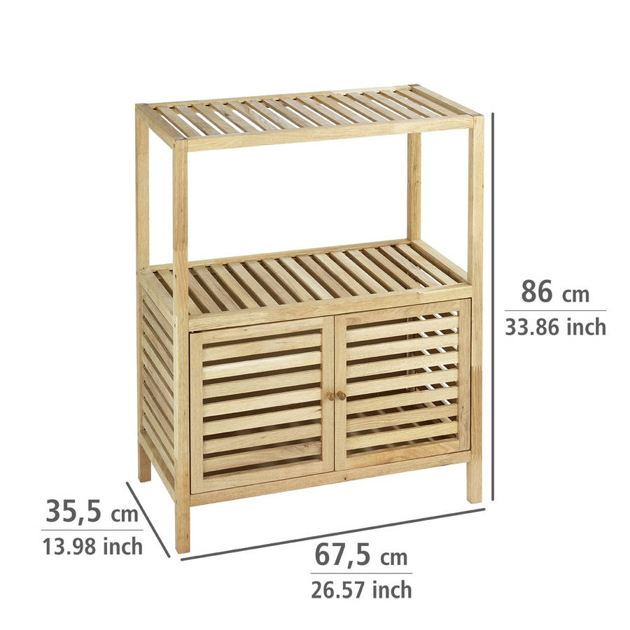 Shelving Unit With 2 Doors Norway Walnut