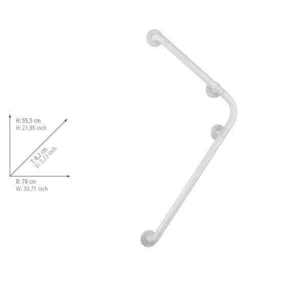 Wenko Bathroom Grab Rail Secura White 90° 55 5x78cm
