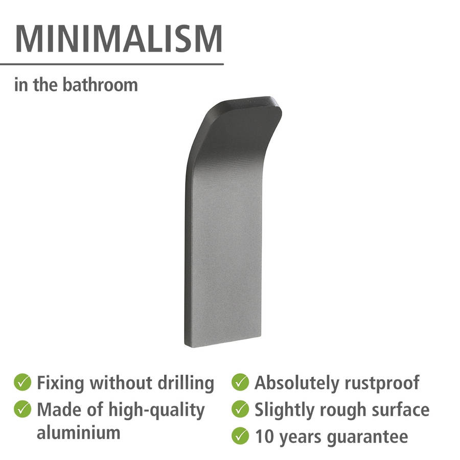 Wenko Wall Hook Montella Aluminium