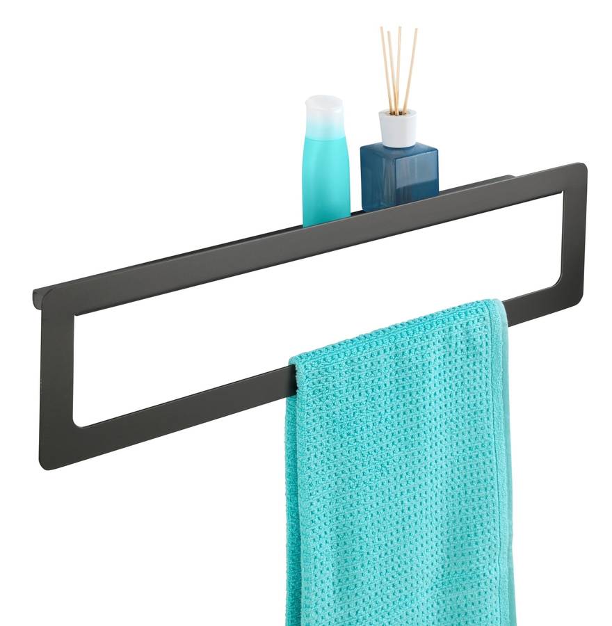 Wenko Towel Rail With Shelf Uno Montella Aluminium
