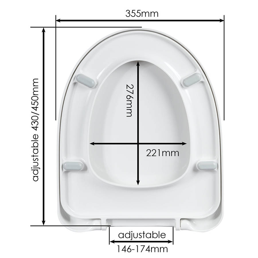 Wirquin Toilet Seat H 1 S/S Hng Wht (1.7 Kg)