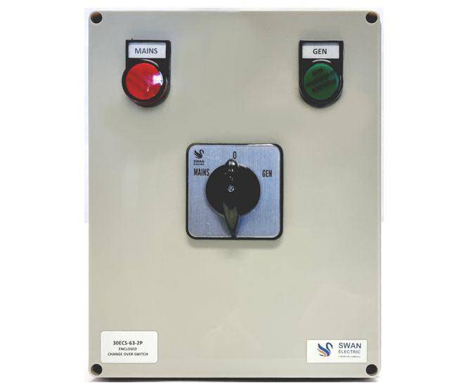 Enclosed Change Over 63 A 2 P Pvc Encl 30 Ecs 63 A 2 P