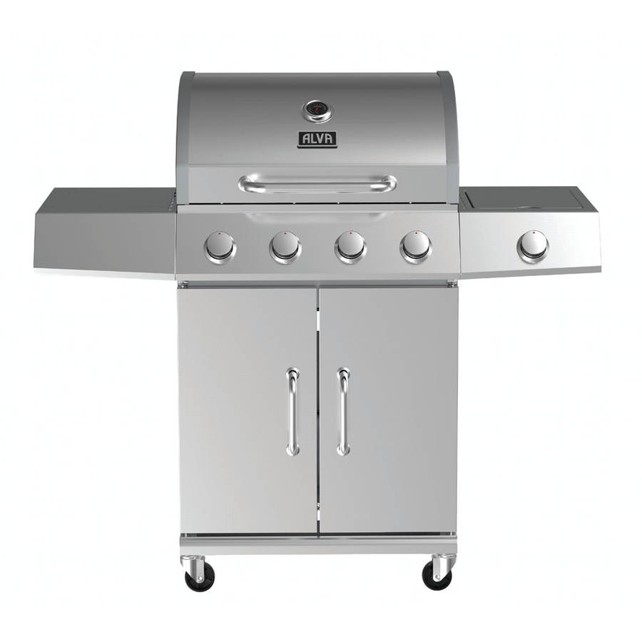 Alva Kalahari 4 Burner Stainless Steel Gas Bbq With Side Burner