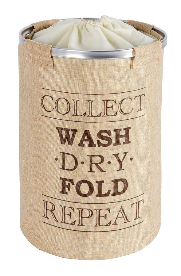 Wenko Laundry Basket 68 L Ringo Beige