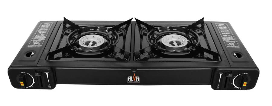 Alva Double Burner Butane Gas Canister Stove 2 Plate