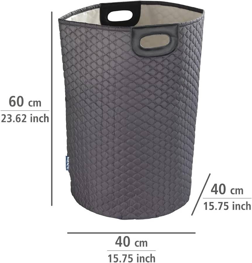 Wenko Laundry Basket 79 L Wabo Black