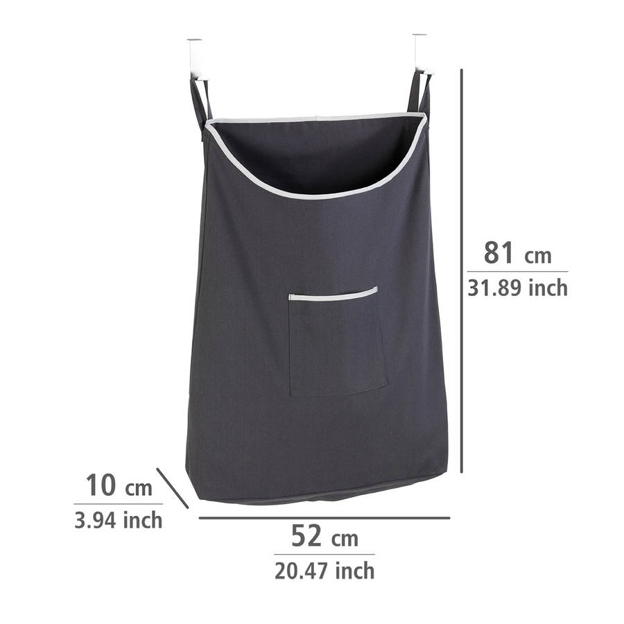 Wenko Over The Door Cloth Laundry Basket Canguro Range Grey
