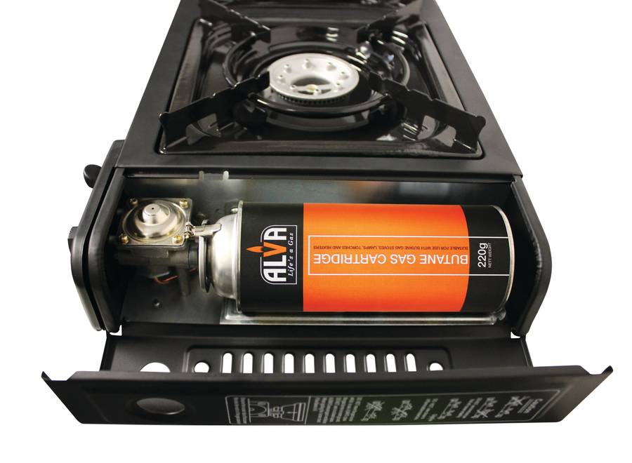 Alva Double Burner Butane Gas Canister Stove 2 Plate