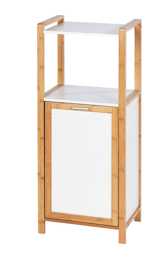 Wenko Shelf Unit W/ Laundry Basket Finja Bamboo