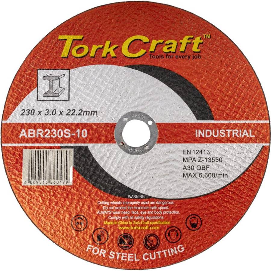 Tork Craft Cutting Disc Industrial Metal 230 X 3.0 X 22.2 Mm