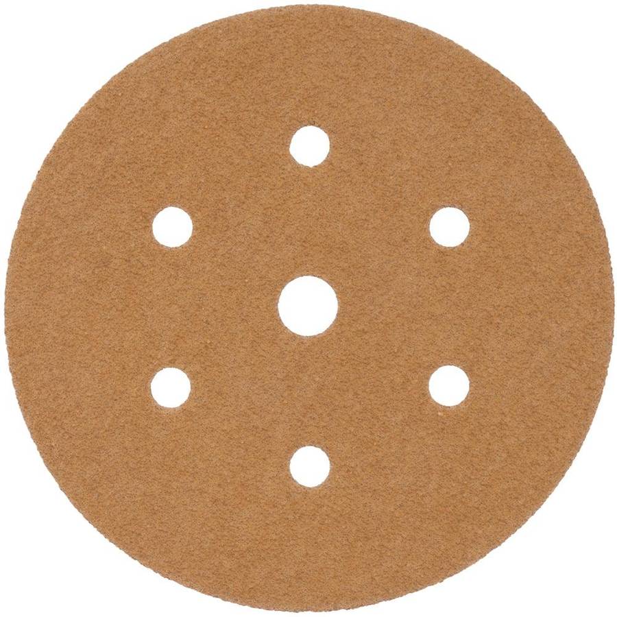 Tork Craft Gold Disc (50 Pieces) 60 Grit 150 Mm X 6+1 Holes Hook And Loop